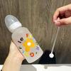 Милая мультяшная пластиковая бутылка для воды, соска-соломинка, подходит для взрослых детей, бутылочка для питья молока, цветочная бутылочка для кормления ребенка