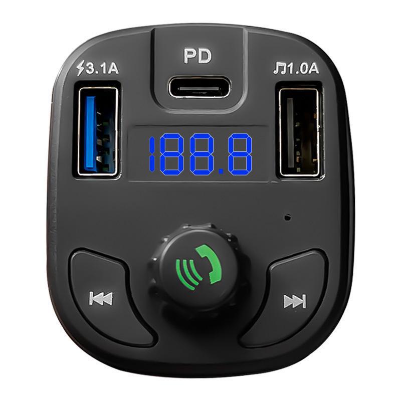 Автомобильное зарядное устройство F17 и Bluetooth-приемник с MP3-плеером, быстрая зарядка PD, звук без потерь, многофункциональный адаптер для прикуривателя