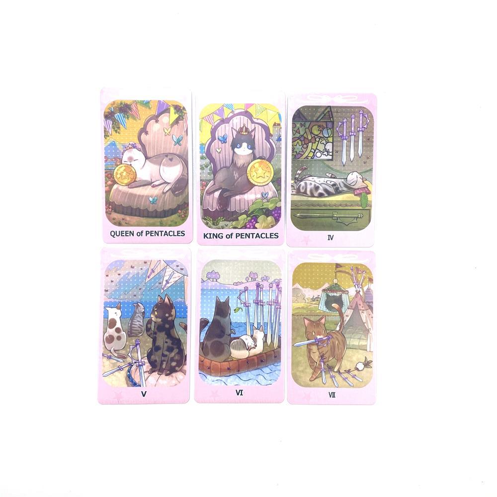 Dreaming Cat Tarot Oracle Cards English Deck Witchcraft Psychedelic Decor