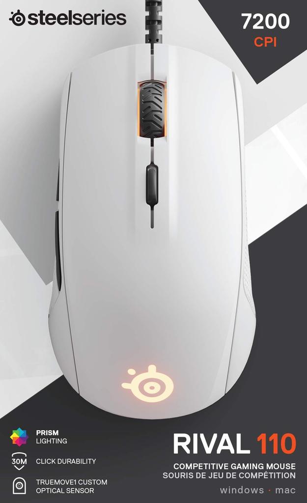 Игровая мышь SteelSeries Rival 110 White 62468 []Оптическая для правшей