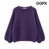 Ggpx New York Simple Round Neck Thick Knit Gq8kp029f