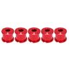5pcs MTB Bicycle Chainwheel Screw Double Chainring Crankset Bolt 7075 Aluminum Disc ScrewsRed