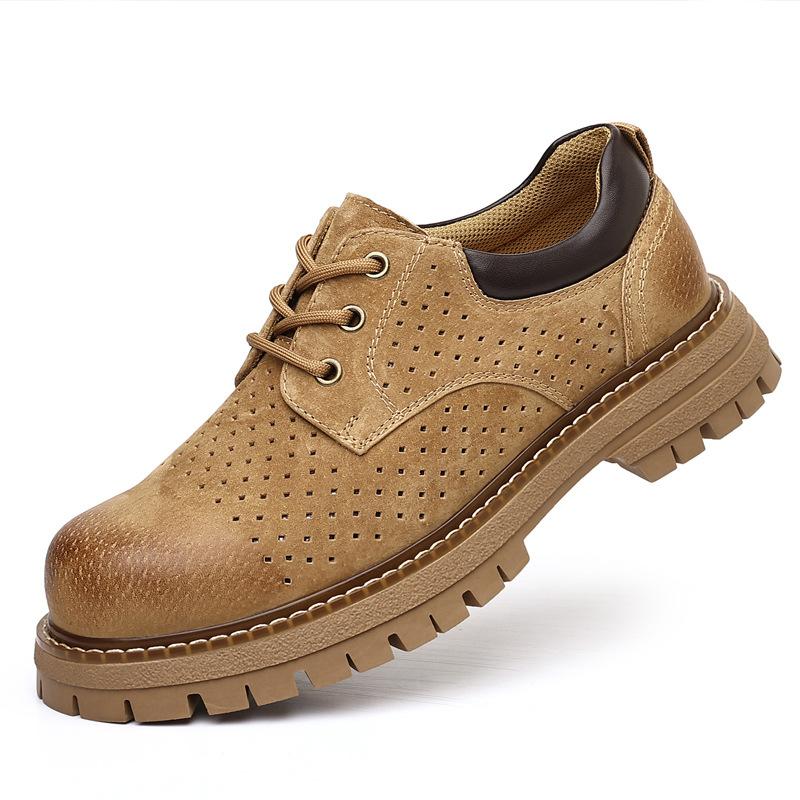 Perforated Breathable Men's Vintage Stream Martin Shoes Outdoor Brand Fashion Big Head Shoes