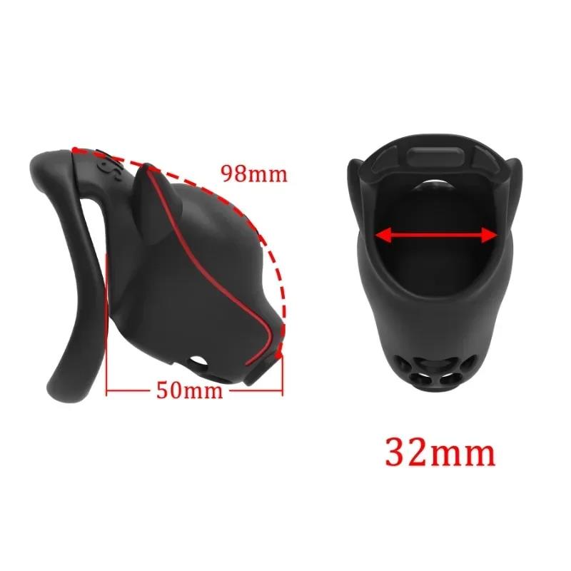 Male Chastity Cage Upgraded Dog Head Breathable Chastity Lock Sissy Lightweight Cock Cage Gay Abstinence SM Sexy Toys for Men18+