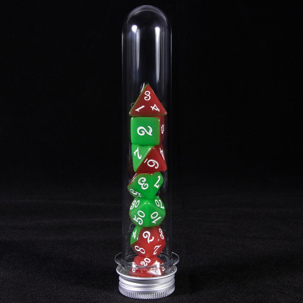 DND Dice Set 7pcs Splic Colors Polyhedral Game Dice with Tube for Entertainment Funny Party Board Games