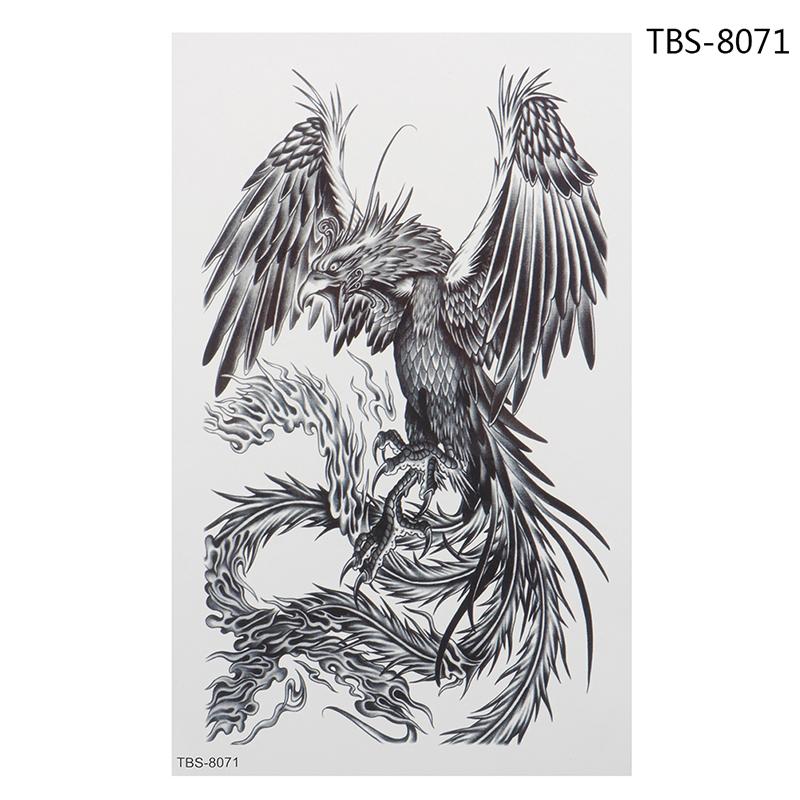 Temporary Tattoo Sticker Dragon Phoenix Body Arm Leg Waterproof Art Sticker