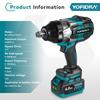 Yofidra 3300N.M 3/4" Brushless Electric Wrench 4 Gears Cordless Rechargeable Efficient Car Repair Power Tools For 18V-21V Battery