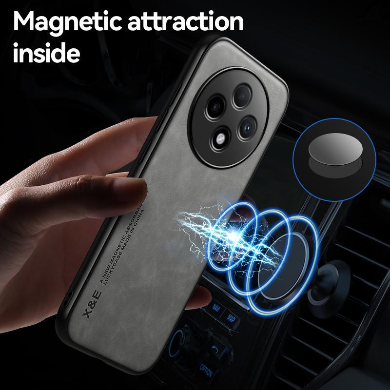 Кожаная текстура Чехол для Oppo Reno 12F 5G Чехол Мягкий силиконовый каркас Защитная задняя крышка для OPPO Reno12F 12 F Автомагнитный чехол