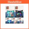 Premium Quality Christmas Led Light Cotton Linen Throw Pillow Case For Home Decor