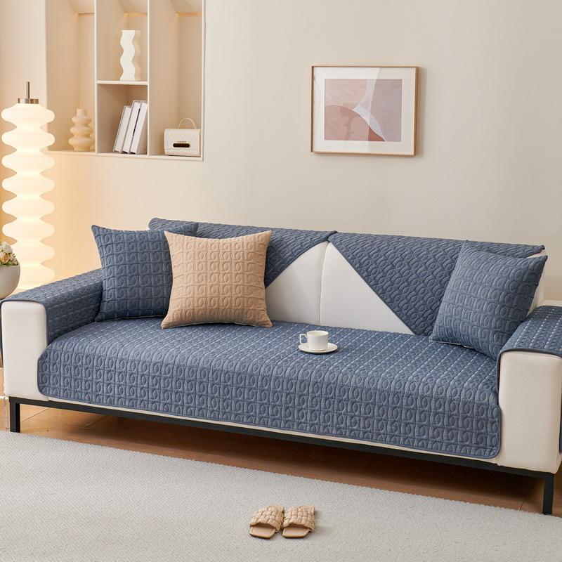 Корейский стиль, свежий, всесезонный, однотонный, хлопковый диван, подушка, нескользящая, хлопковый диван, полотенце