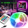 Умная RGB LED лента 5 В с Bluetooth - 12 светодиодов/метр, Самоклеящаяся, Идеально подходит для создания атмосферного фонового освещения