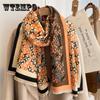 Winter Cashmere Scarf for Women Shawl Luxury Warm Plaid Print Thick Blanket Pashmina Neckchief Bufanda Design