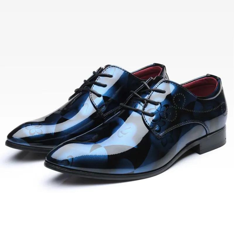 Patent Leather Oxford Shoes for Men Dress Shoe Zapato Hombre Pointed Toe Business Wedding Plus Size 50 Dress Loafers Buty Meskie