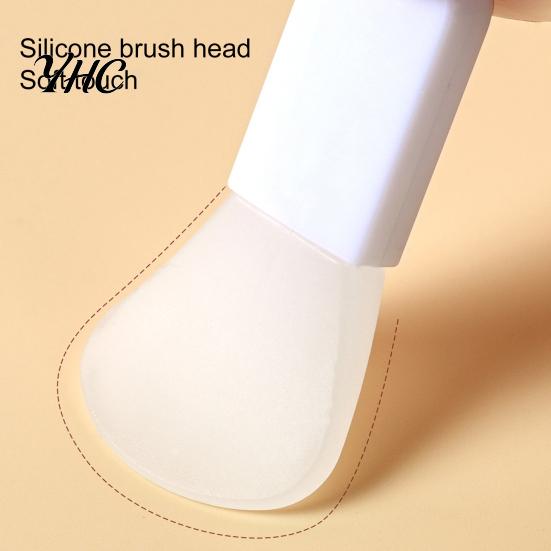 Face Clay Masque Brush 3Pcs/Set Ergonomic Design Short Handle Portable Silicone Non-deformable Foundation Cream Mud Applicator Travel Use Spa
