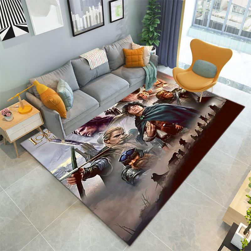 1PC Lord of the Rings Print Rug - home decoration Carpet For Living Room Bedroom Flooring Computer Chair Area Rug