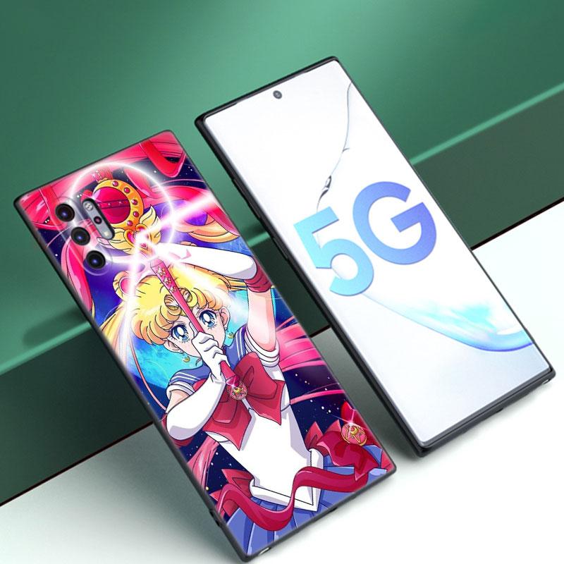 Японский мультяшный чехол Sailor Moom для Samsung Note 10 Lite 20 Ultra M04 M13 M32 4G M14 M52 M53 M54 M55 5G M11 M12 M21 M31 M51