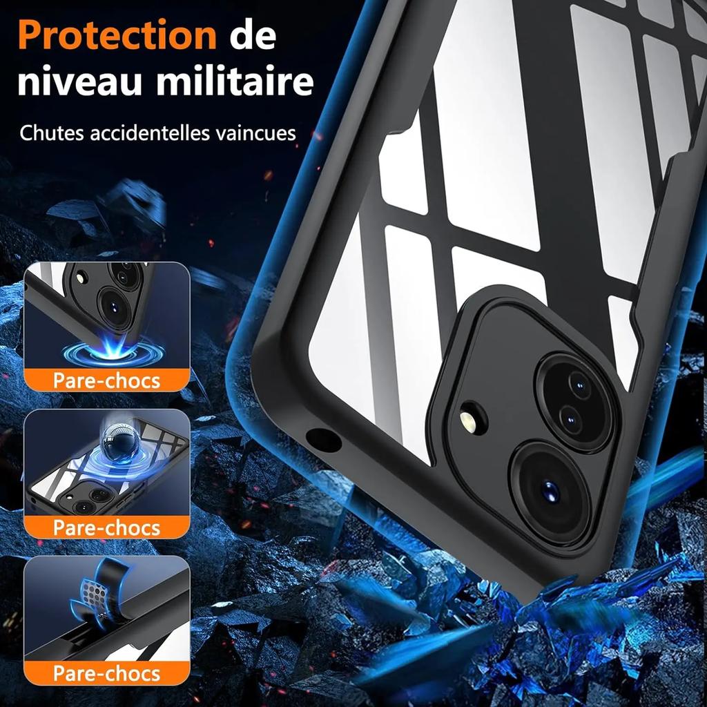 360 Полная защита корпуса Двусторонняя защитная пленка для экрана Чехол для телефона Redmi 13C 12C 10C 9 9A 9C Note 13 Pro 5G 12 11S 10 9 Противоударный чехол для телефона