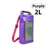 Водонепроницаемая сумка Dry Bag 2л/5л с сенсорным экраном для плавания, водонепроницаемая ПВХ сумка для рафтинга, плавания, плечевая сумка для активного отдыха, сумка для хранения доски для серфинга, каяка