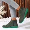 Boots Women Winter Ankle Flat Shoes Woman Short Vintage Boots with Fur for Women Lace Up Boots