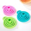 Collapsible extendable funnel mini household plastic funnel pour oil pot household silicone funnel oil leak dispense