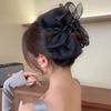 Mesh Tulle Hair Accessories - Large Chiffon Bowknot Ponytail Claws and Hair Clips for Thick or Thin Hair