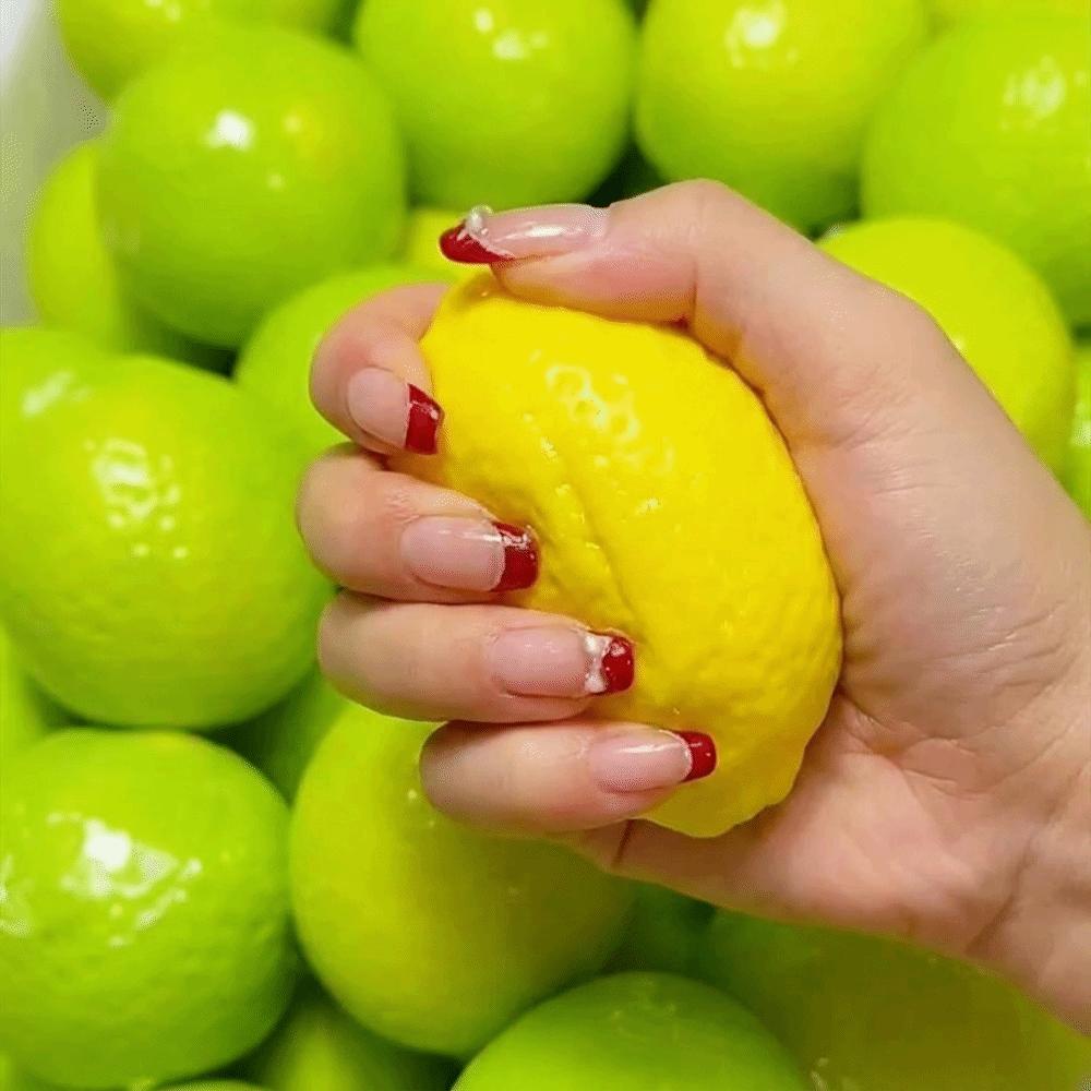 Handmade Mango Squeeze Toy Color Changing Crunchy Squishy Fidget Ball Lemon Stress Ball  Fidget Toy