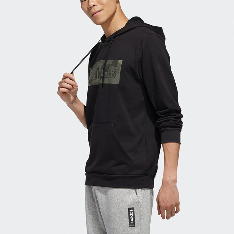 adidas Мужская толстовка с камуфляжной коробкой, черная FM6251