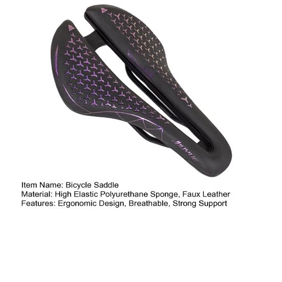 Седло Полое Дышащее Эргономичный Дизайн Противоскользящее Сильная Поддержка Удобное Сиденье Губка MTB Шоссейное