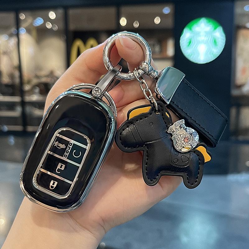 New TPU Car Remote Key Case Cover Shell For Honda Civic 11th HR-V CR-V 2 4 Buttons Protector Holder Fob Keyless Accessories