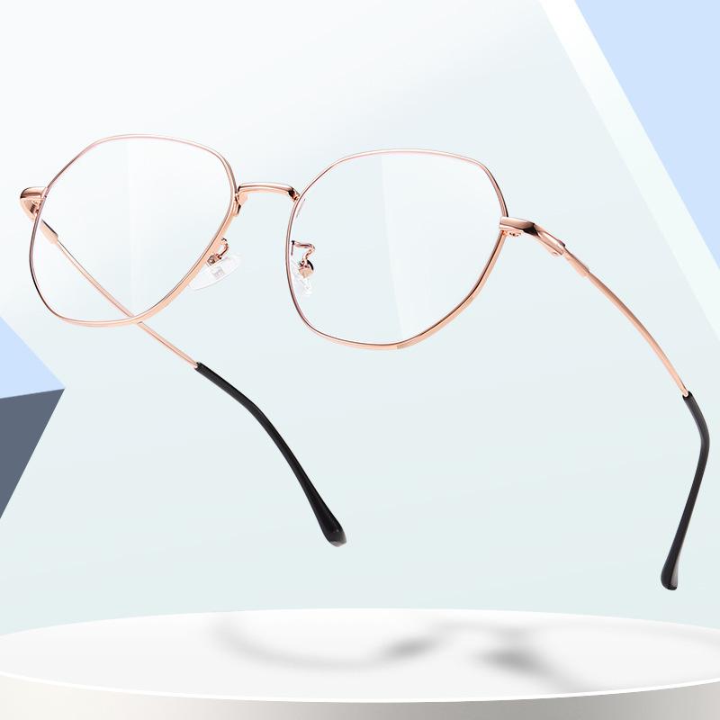 Овальная оправа Очки для миопии Женские Деловые Классические Ретро Анти-синие Высокой четкости Металлическая оправа для очков Мужские