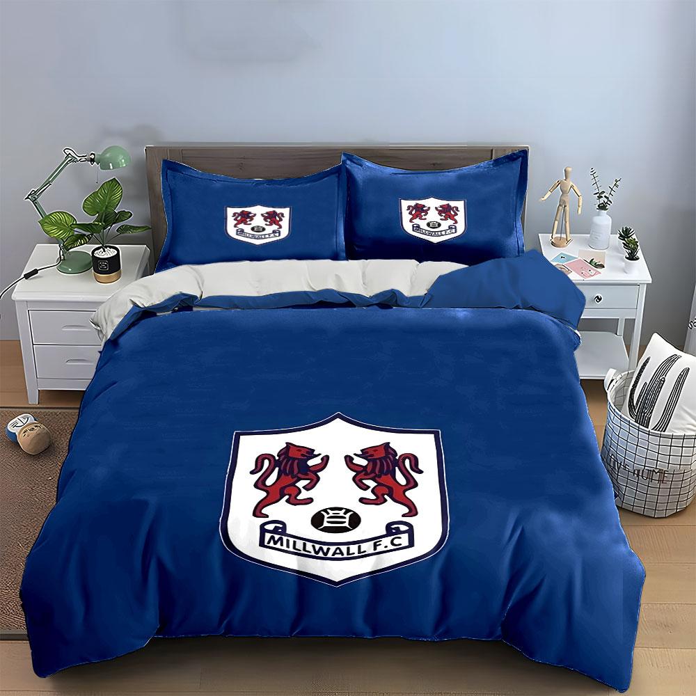 Blue Millwall F.C. Bedding Set Bedding Duvet Cover Set Duvet Cover Pillowcases (1 * Duvet Cover 2 * Pillowcases, without duvet insert)
