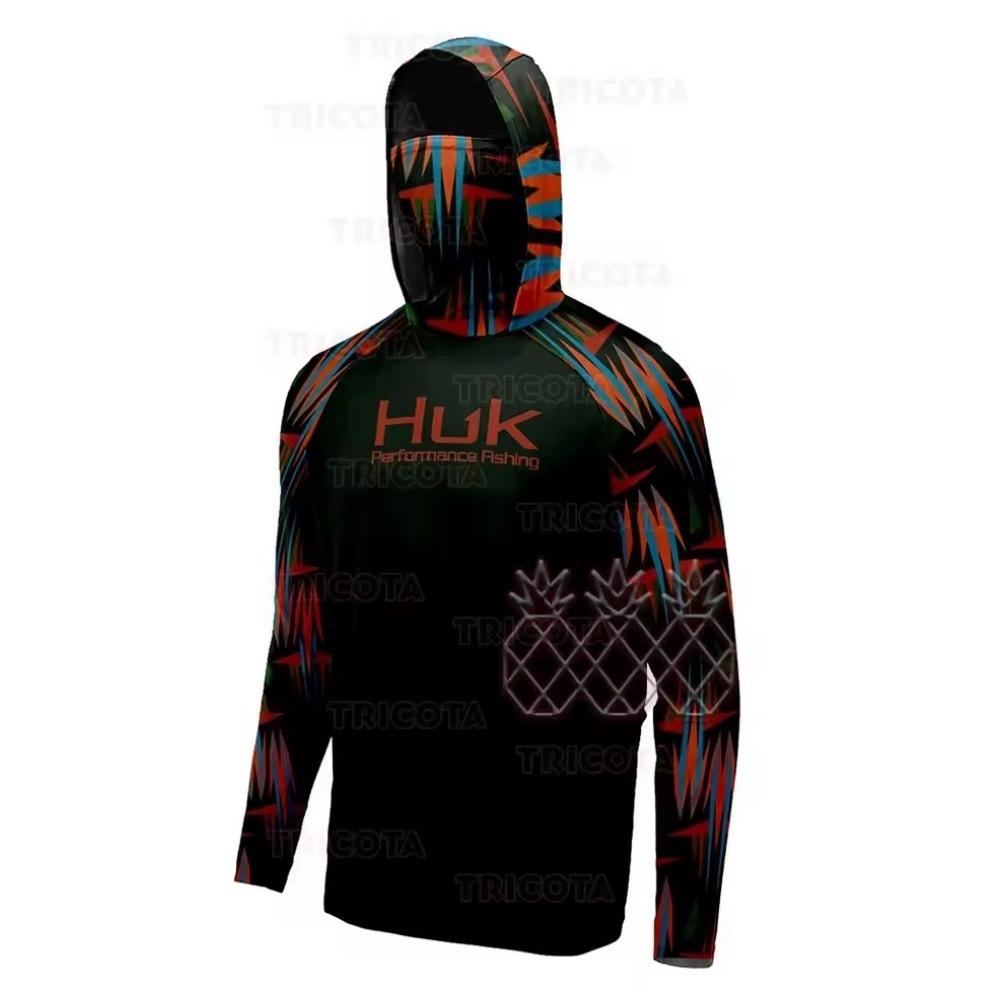 Fishing Hoodie Mask Fishing Clothing Outdoor Men's Long Sleeve Breathable UPF 50 +