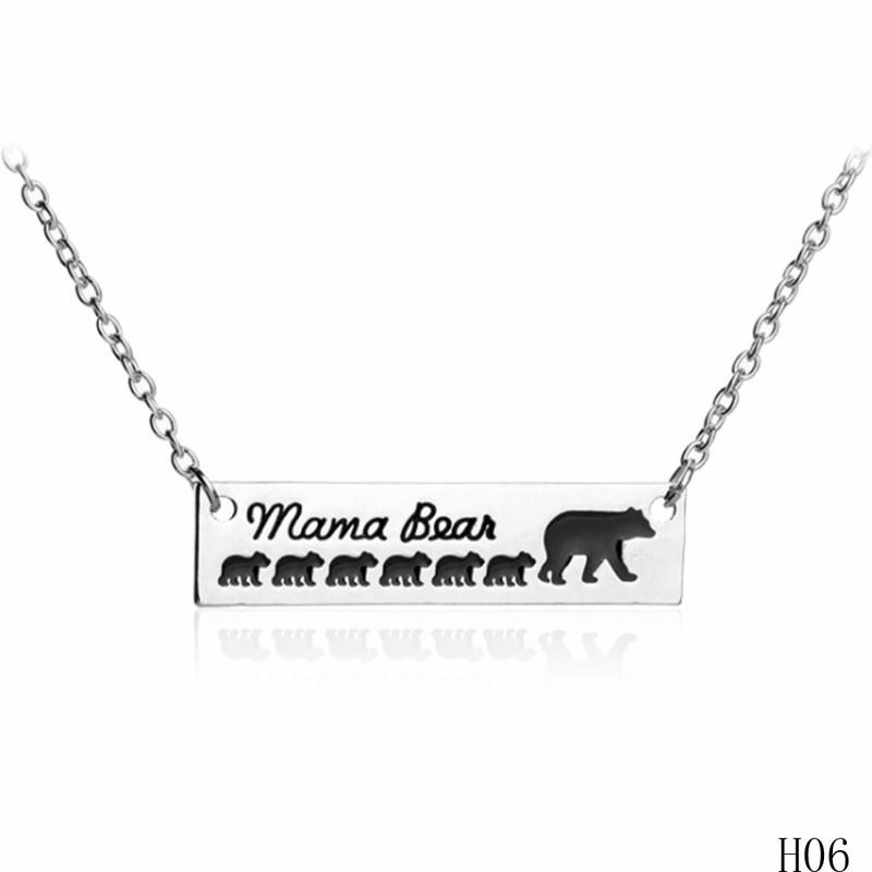 Милое семейное ожерелье с мишкой для мамы и ребенка, ожерелье-бар, подарок на день матери, сладкий подарок для мамы