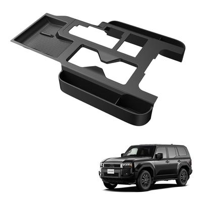 HUAHAO Консольный лоток для Toyota Land Cruiser 250 с нескользящим ковриком, Консольный бокс, Компактное хранение, Автомобильный ящик для хранения, Хранение мелких предметов, Защита от царапин и пятен