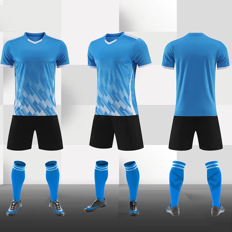 Football Jersey Set, Men'S And Women'S Adult Children'S Training Jersey, Short-Sleeved Printed Font Size Competition
