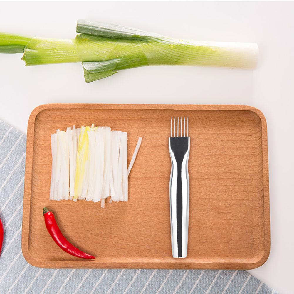 Stainless Steel Onion Slicer Scallion Cutter Vegetable Chopper Kitchen Gadget