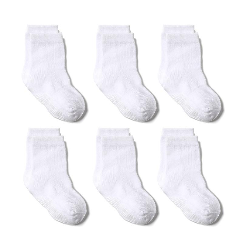 Organic Cotton Crew Socks Sets 6-12 Months Anti-Slip Grip Casual for Girls/Boys/Infants/Toddlers in Spring