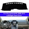 Автомобильная внутренняя накладка на приборную панель для Kia Carnival VK 2006 - 2013 LHD RHD Dashmat Ковер Накидка Солнцезащитный коврик Коврик 2012 2011 2010 2009