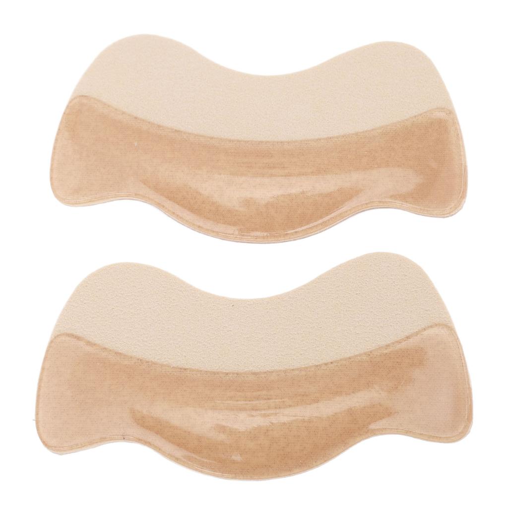 4 пары подкладок для пятки в форме полумесяца, мягкие эластичные самоклеящиеся накладки для пятки для туфель на высоком каблуке, из ПУ кожи, абрикосового цвета