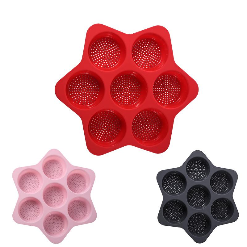 Food Grade Silicone Mold Tool Baking Round Hamburger Mold High Temperature Resistant Bread Cake Oven Baking Pan Mold