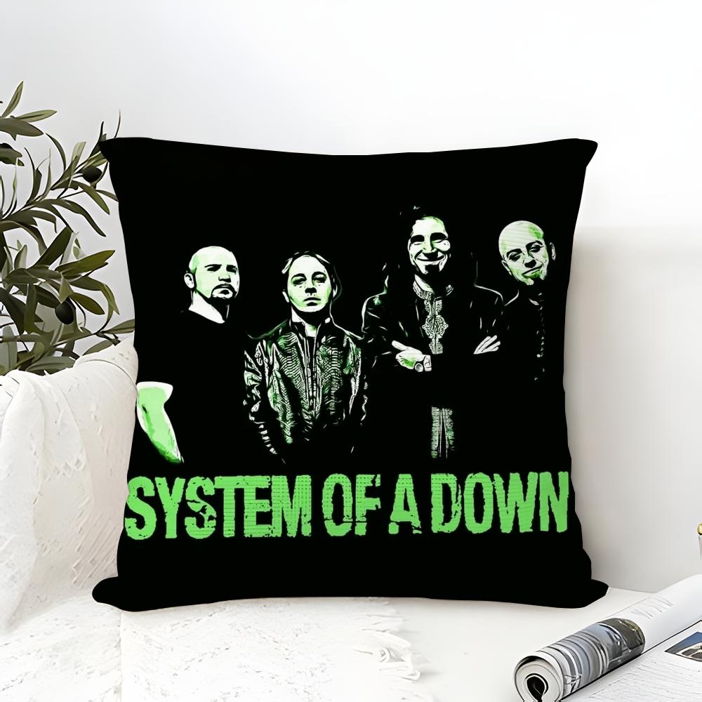 Metal Band System of a Down Pillow Case Cotton Linen Fabric Square Zipper Pillowcase Home Decorative Living Room