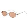Xiaomi Women Rimless Oval Sunglasses UV400 Silver Alloy Temples Multi Color Vintage Daily Fashion Shades
