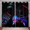 Modern Gamer Decorative Window Curtains, Thin Drape, Living Room, Bedroom, Home Decor, 2 Pieces