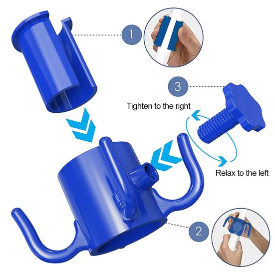 Parasol Hook Stable Portable Hard Wear-resistant Versatile Space-saving Multicolor Four Feet Beach Umbrella Hook Outdoor Supply