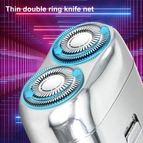 Электробритва карманного размера, острое лезвие, низкий уровень шума, сильная мощность, моющаяся, глубокое бритье, интерфейс Type-C, двойная головка, мужская бритва для бороды, использование в командировке