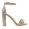Where's That From Womens/Ladies Patent Leather Strappy Block Heel Court Shoes