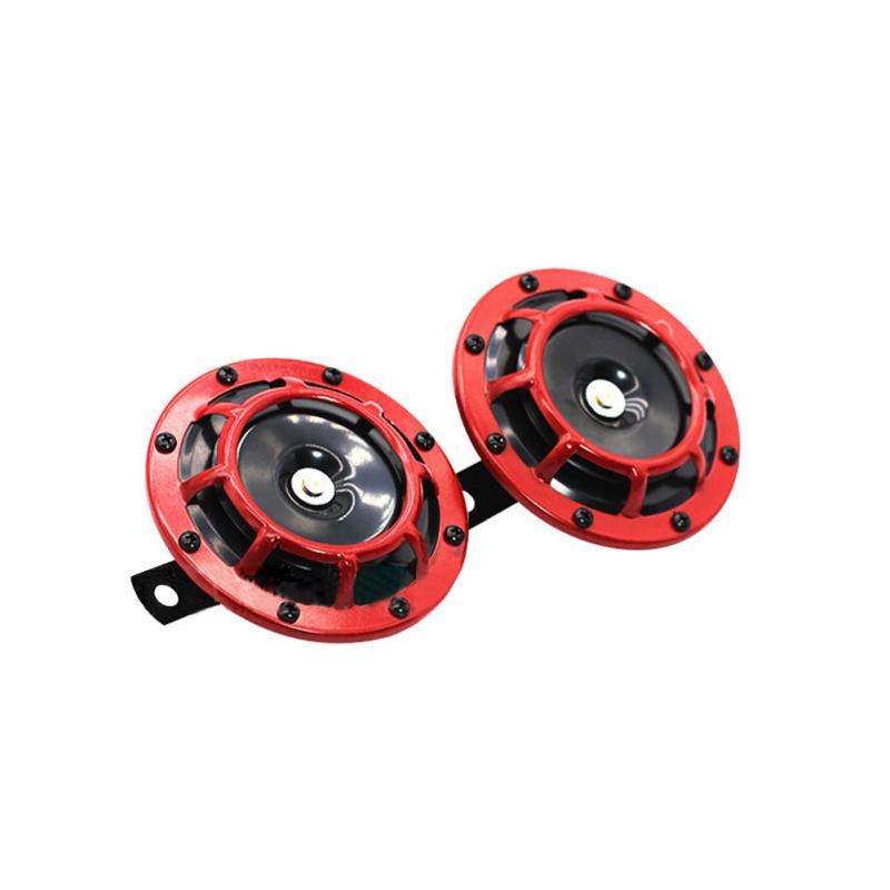 2 шт., автомобильный звуковой сигнал, 12 В, дисковый электрический воздушный звуковой сигнал, комплект 125 мм, двойной тон, супер громкая сигнализация, водонепроницаемый аксессуар для мотоцикла и грузовика