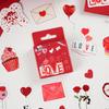 46pcs Love Stickers Set Mini Red Heart Romantic Decoration Adhesive for Album Diary Gift Seal