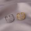 Korean Style Multi-Layer Diamond Wave Ring for Women - European & American Fashion Index Finger Jewelry