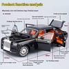 1:18 Rolls Royce Phantom Large Flagship Luxury Car Alloy Diecast Metal Model Vehicle Sound & Light Children's Toy Car Gifts Boys